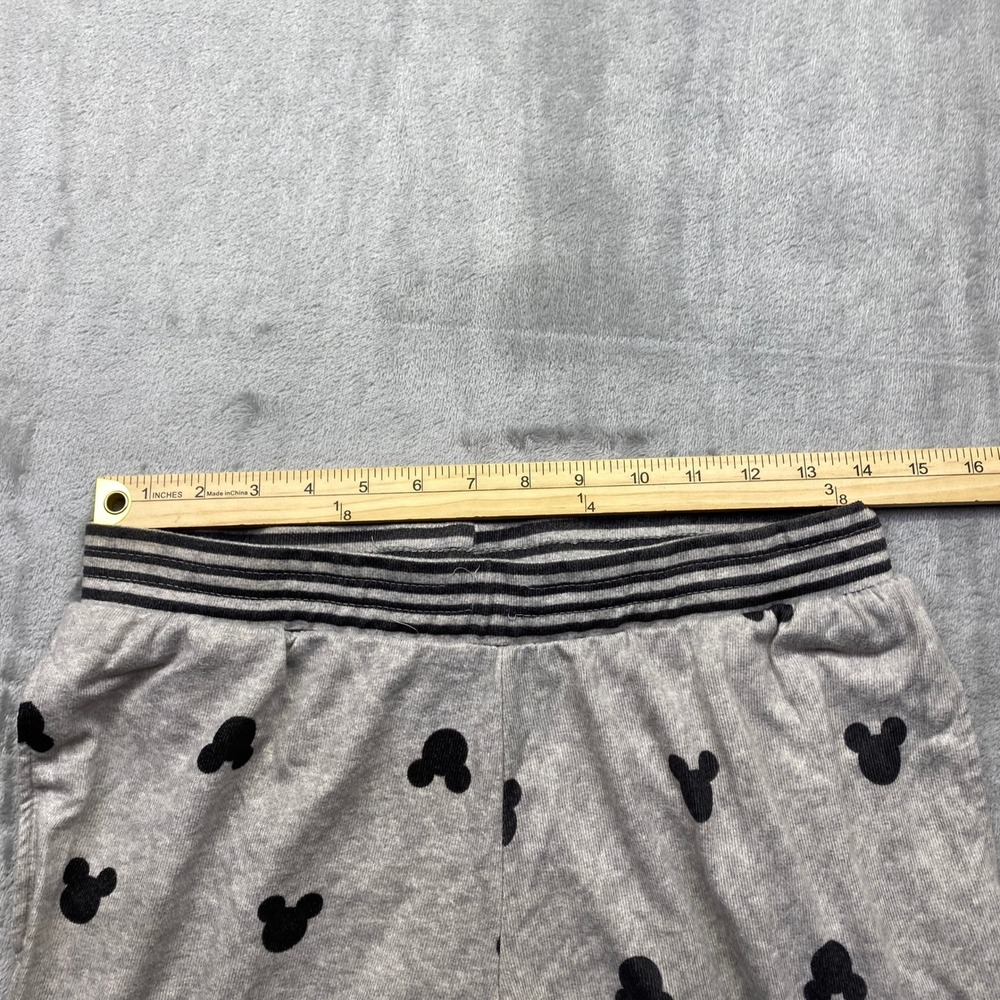 Disney Mickey Mouse Pajama‎ Set Gray Long Sleeve Top Pants Women's Medium - Picture 13 of 16